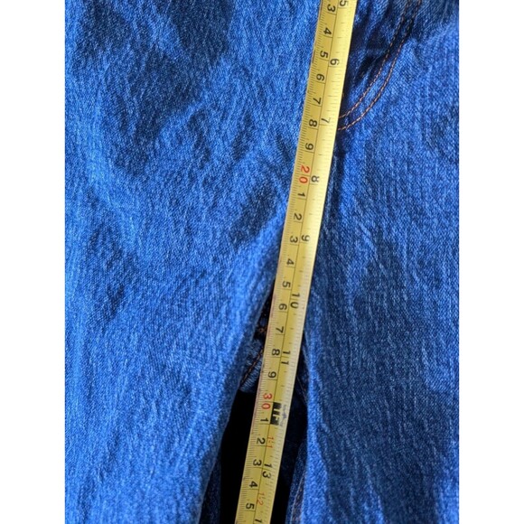 Classic High Waist Straight Blue Jeans Denim 99% Cotton 24" Cowgirl Minimalist - Picture 11 of 12